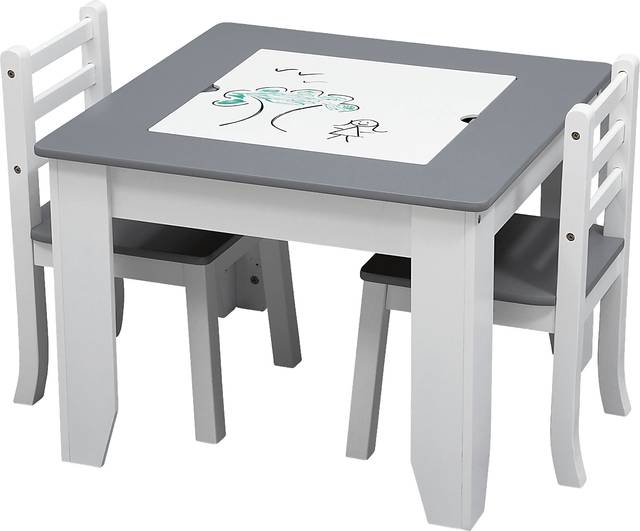 Kids Drawing Lessons Gray Table Set - Thumbnail - Image 5