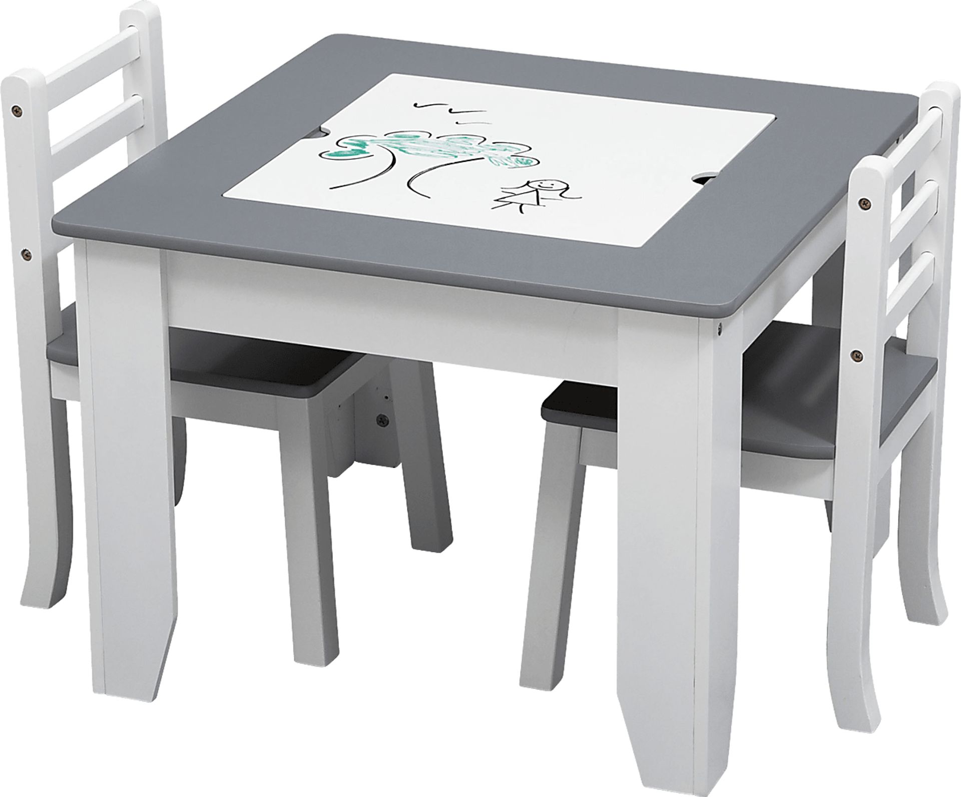 Kids Drawing Lessons Gray Table Set - Image 5