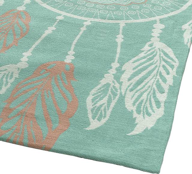 Kids Dream Catcher Blue 5' x 7' Rug - Thumbnail - Image 3