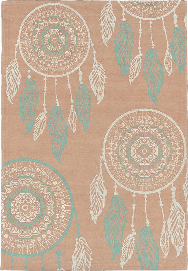 Kids Dream Catcher Orange 5' x 7' Rug - Thumbnail - Image 1