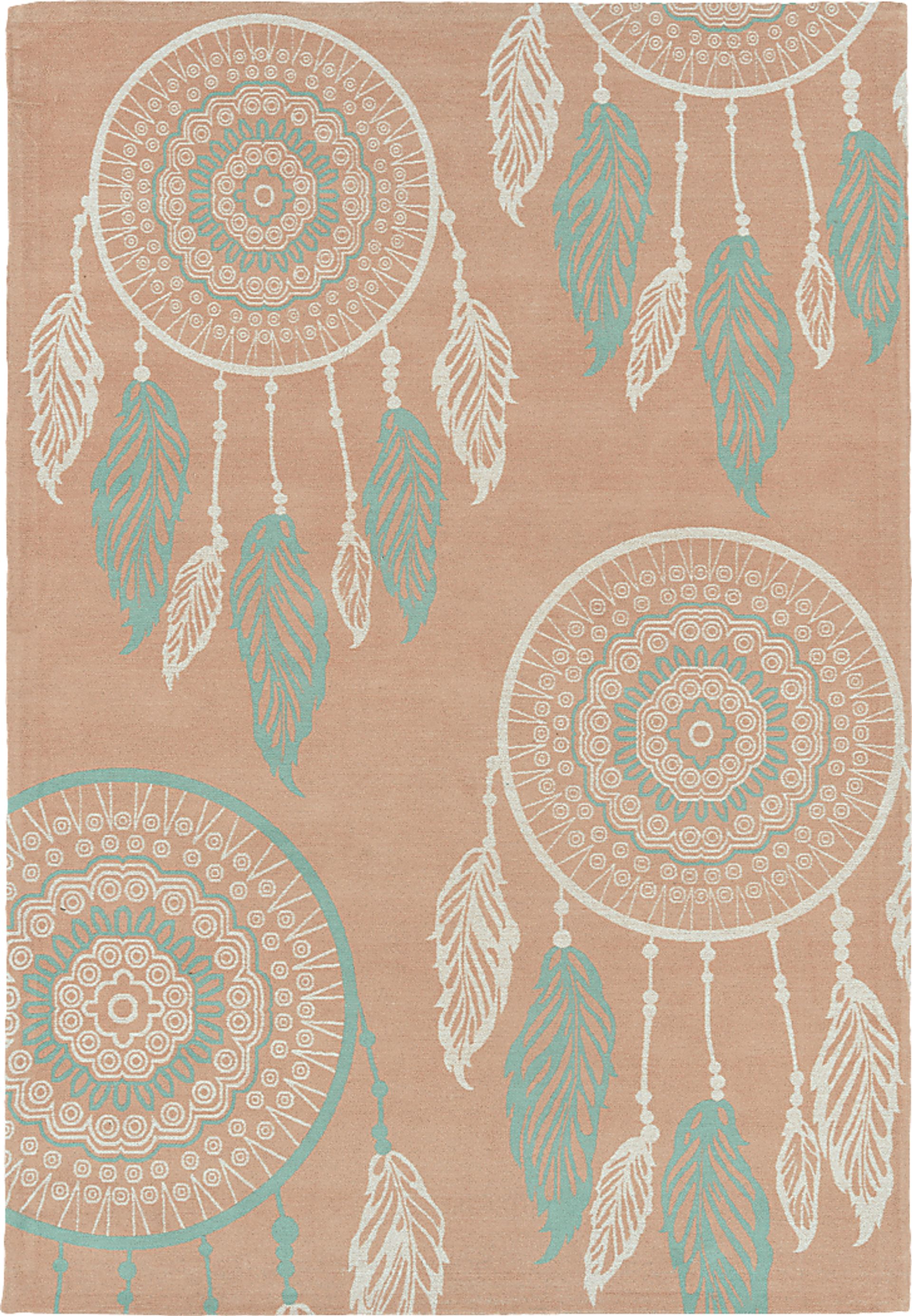 Kids Dream Catcher Orange 7' x 9' Rug - Image 1