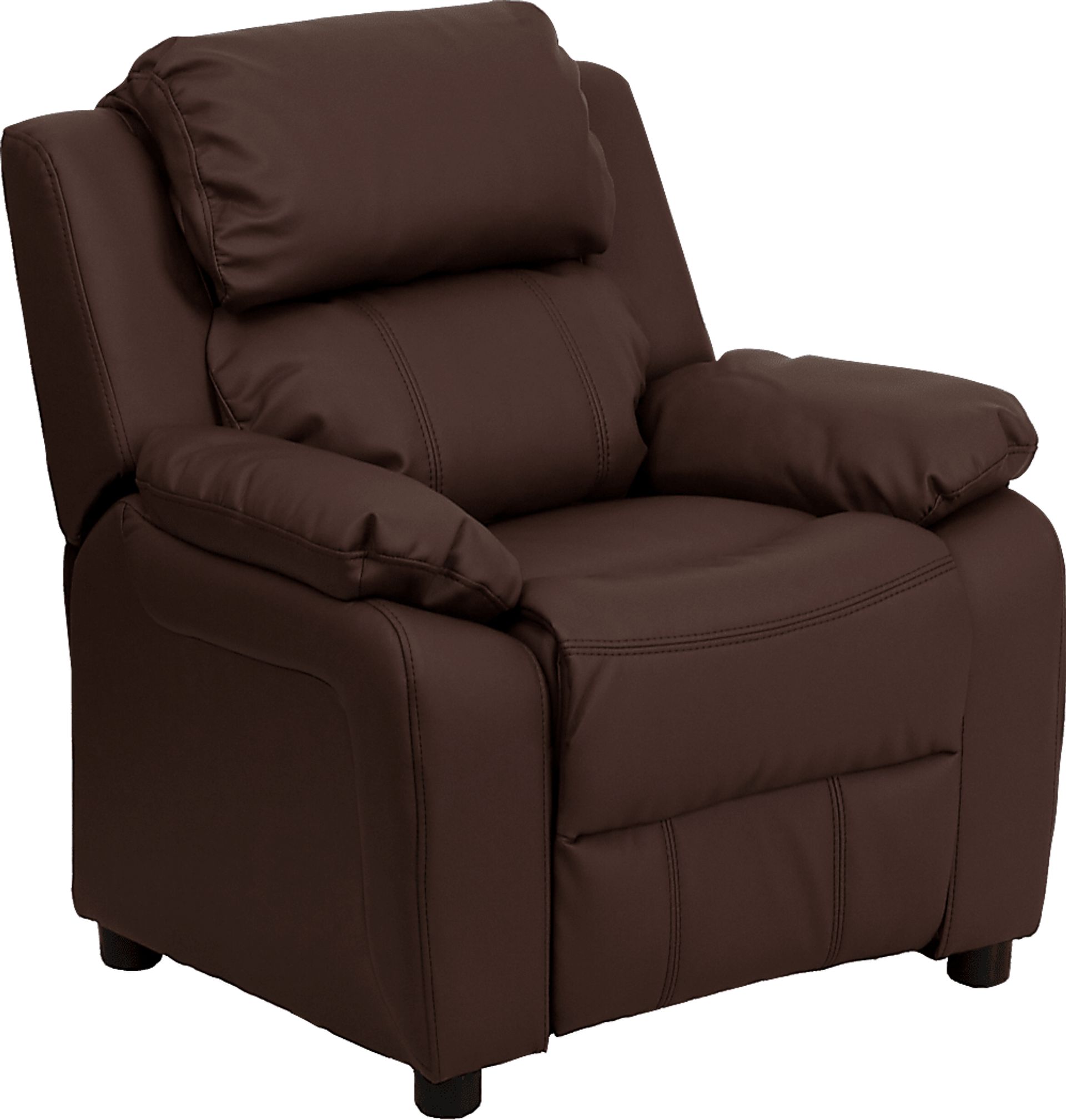 Kids Dreux Brown Recliner - Image 1