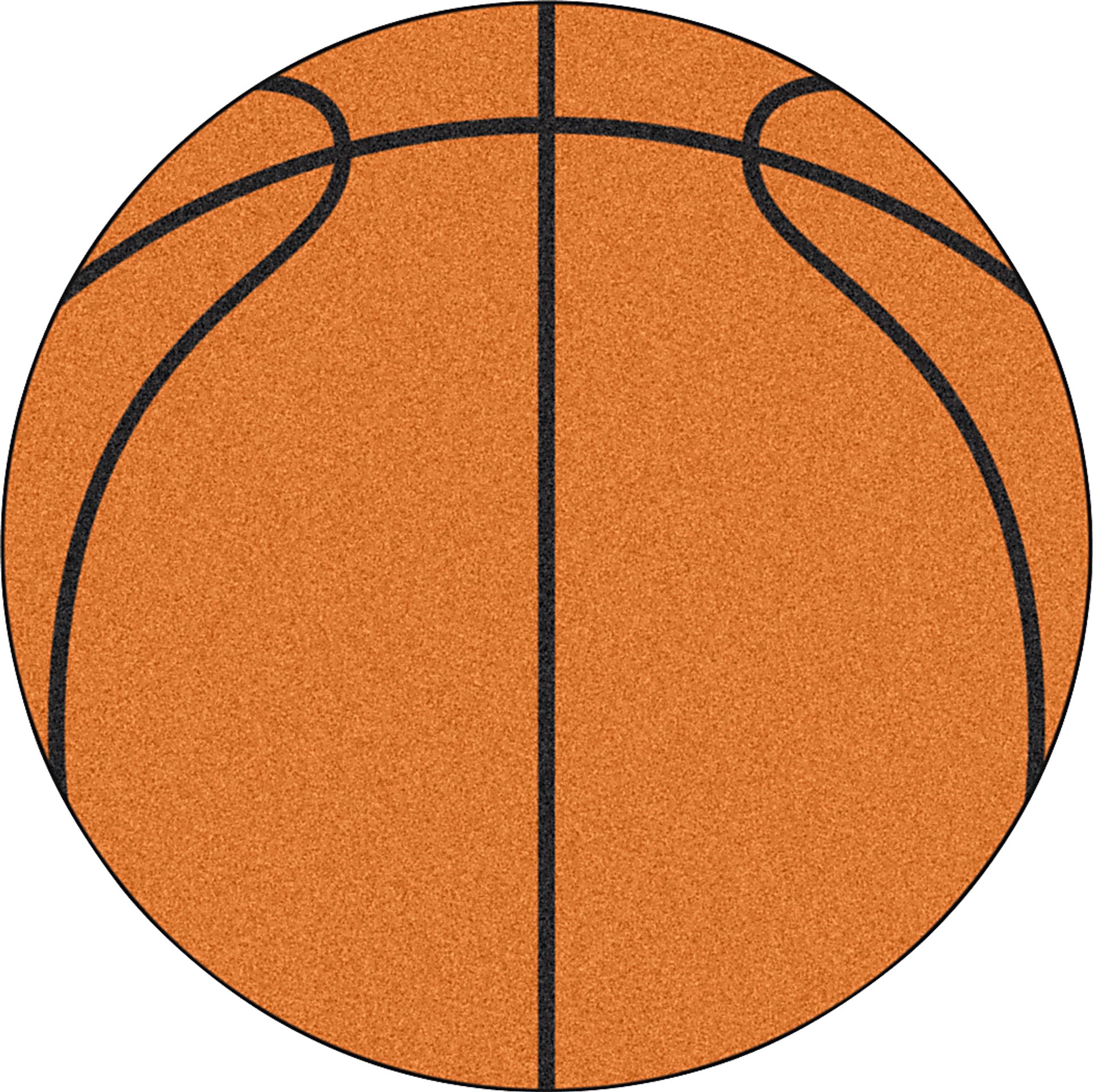 Kids Dribble Up Brown 27 in. Round Rug - Image 1