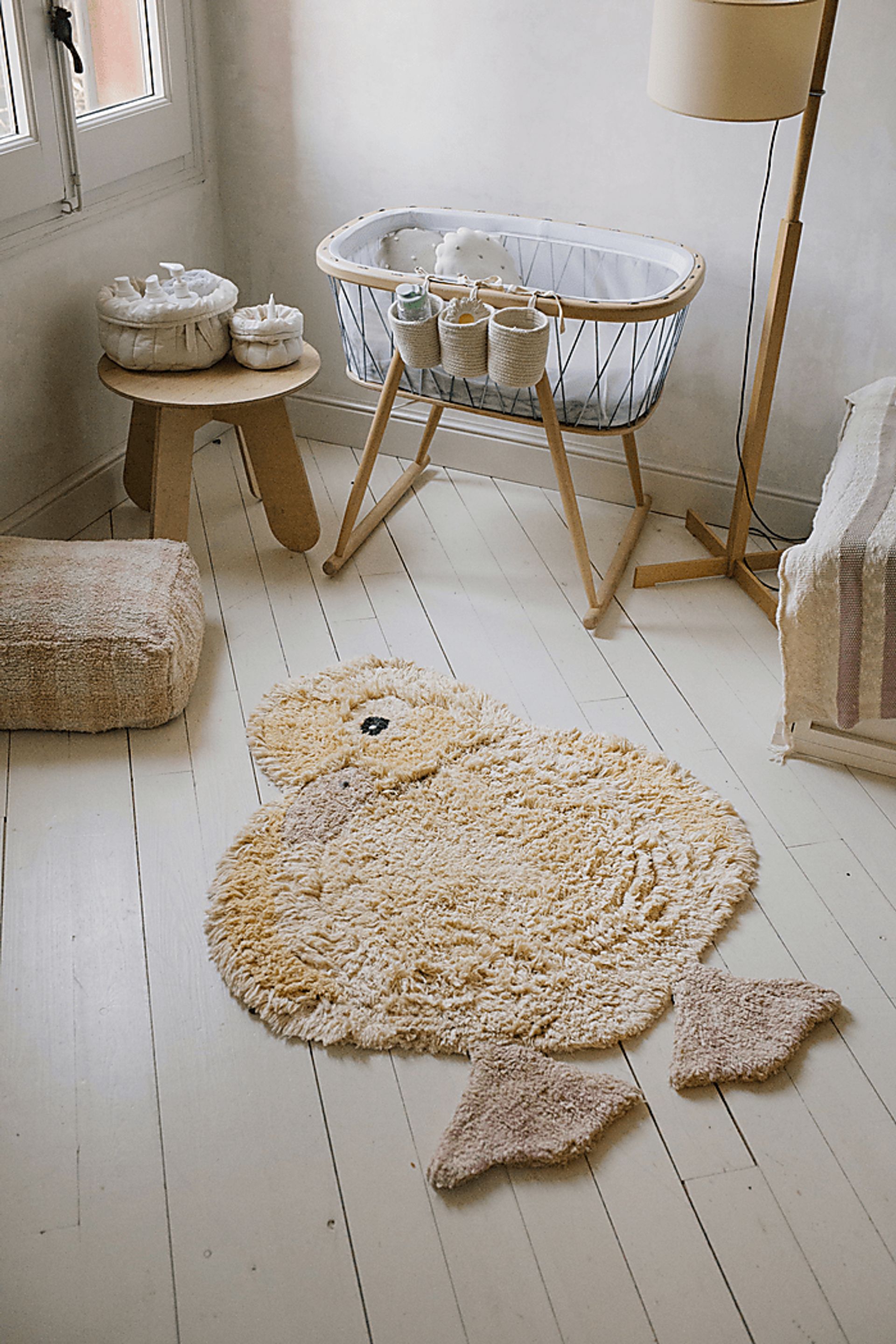 Kids Ducky Yellow 3'1 x 4' Machine Washable Rug - Image 2