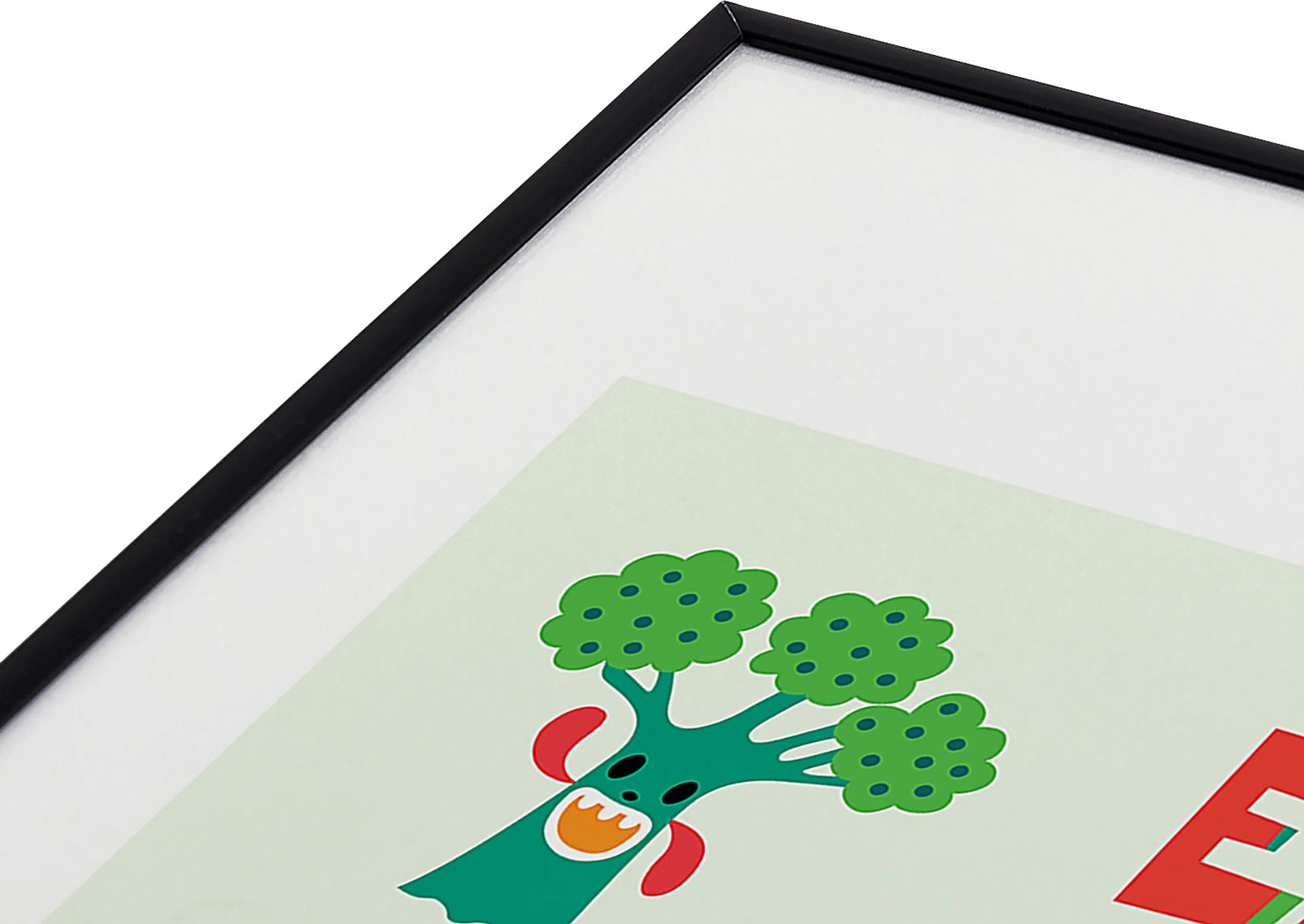 Kids Eat Your Fruits And Veggies Green Metal Print - Image 3
