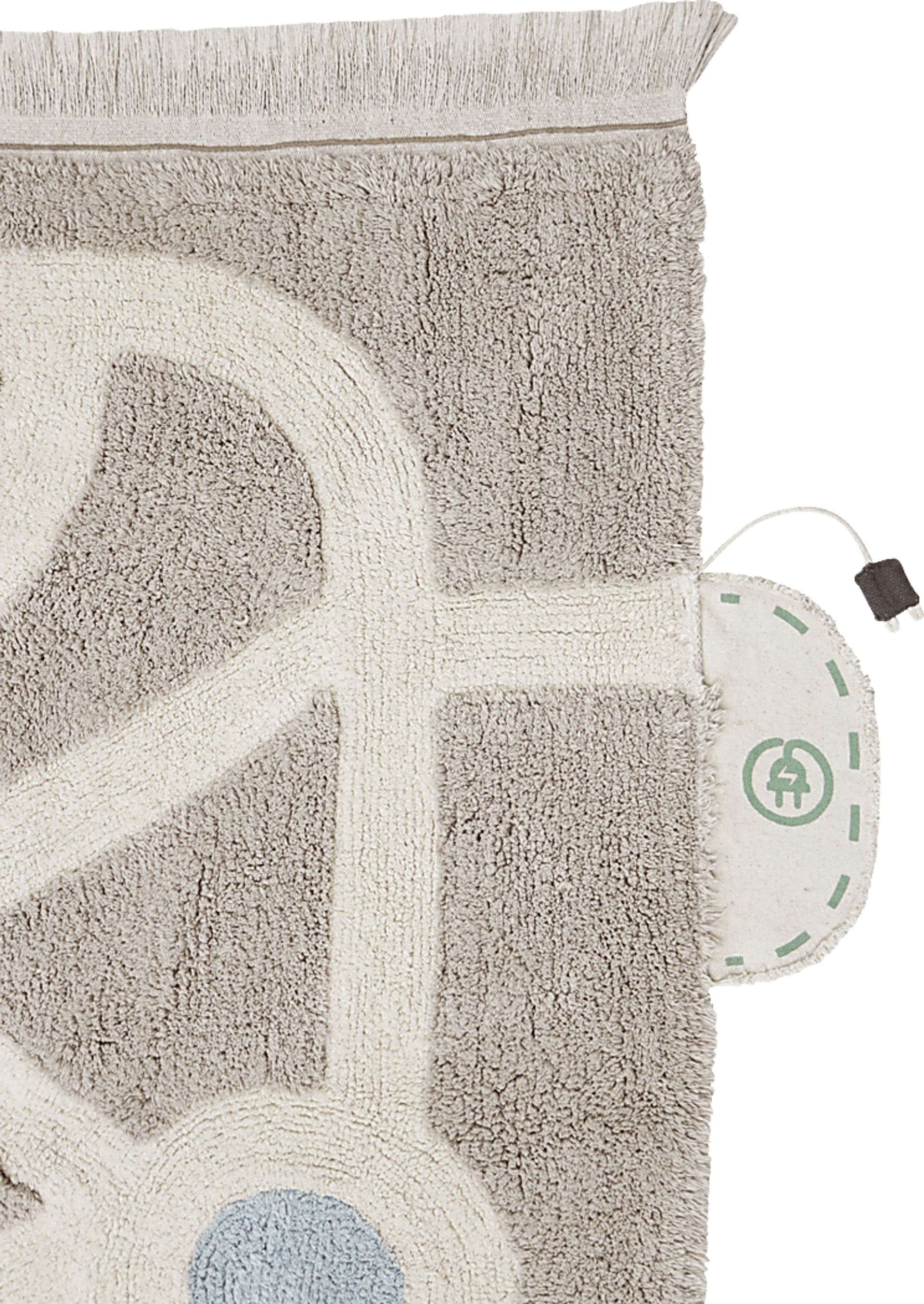 Kids Eco-City Beige 4' x 5'7 Machine Washable Rug - Image 5