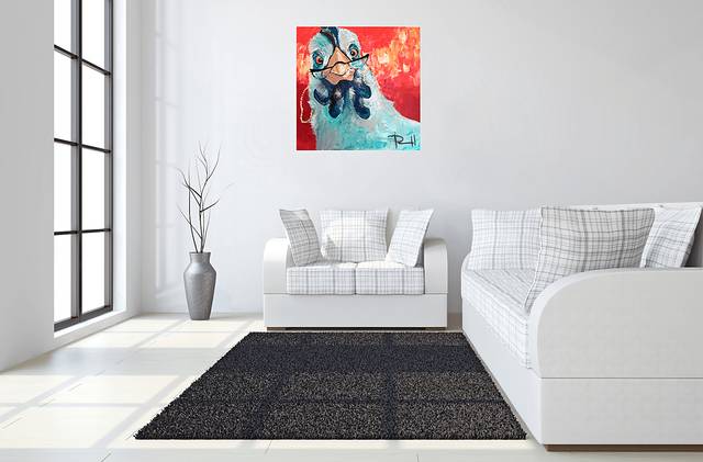 Kids Educated Chicken Blue Artwork - Thumbnail - Image 2