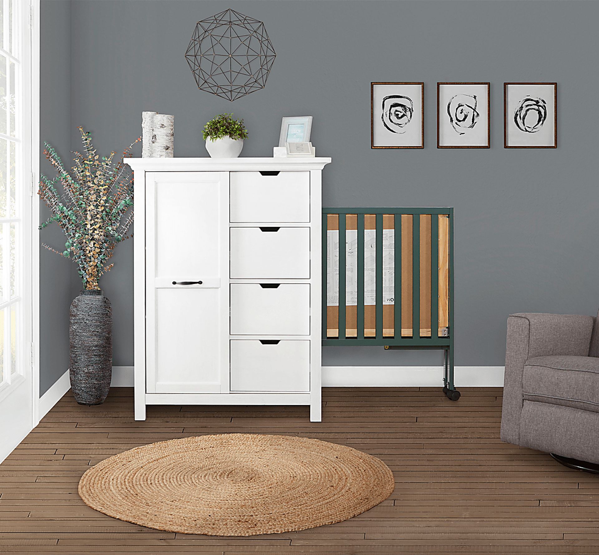 Kids Elaro Olive Crib - Image 2