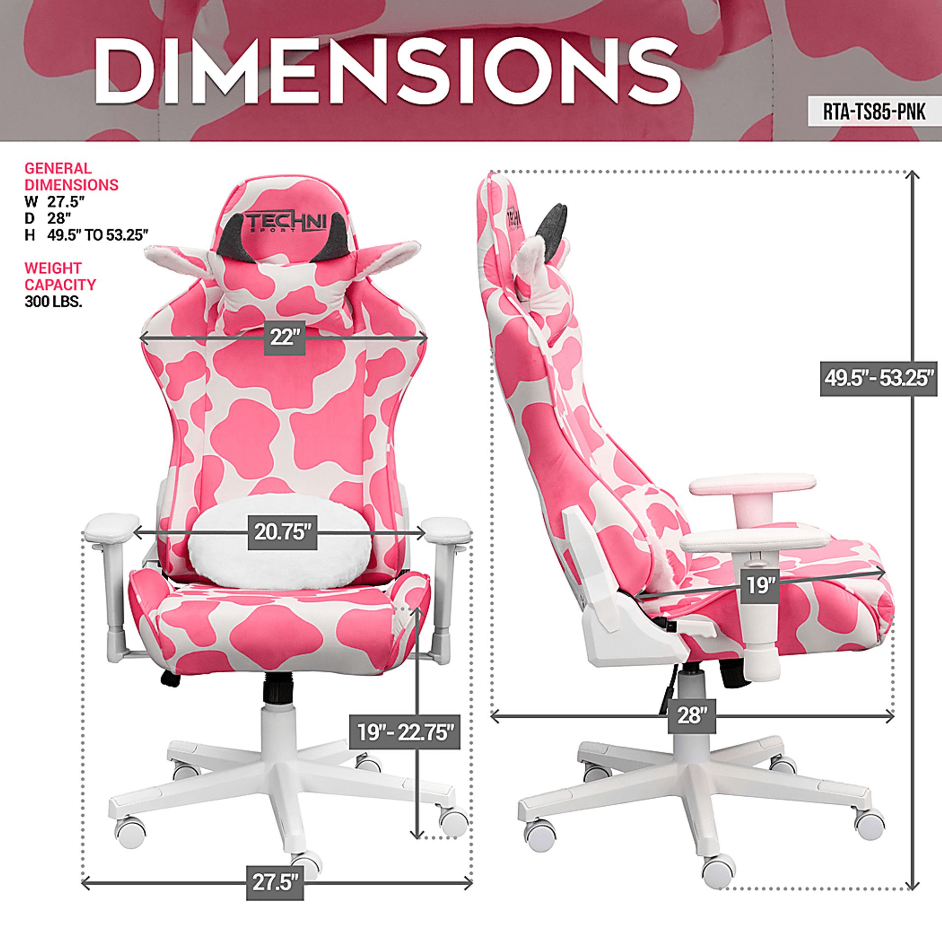 Eldoki Pink Gaming Chair - Image 4