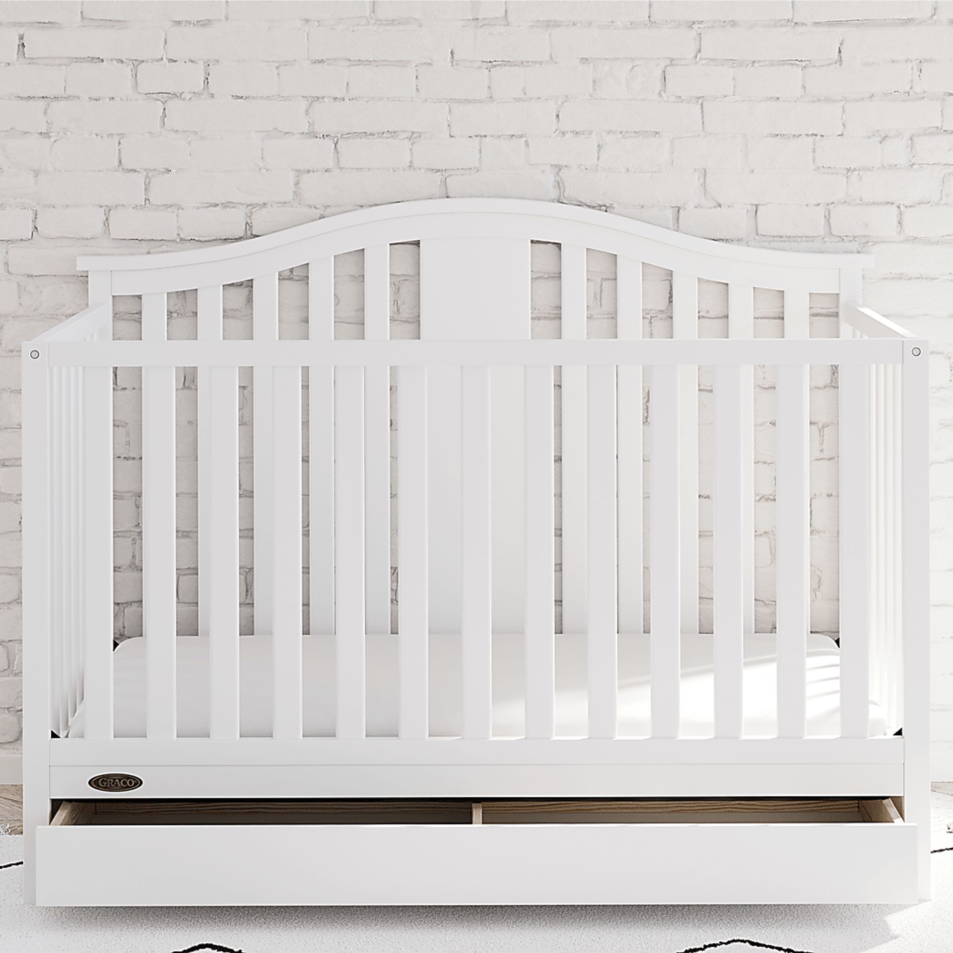 Kids Elentis White Convertible Crib - Image 2