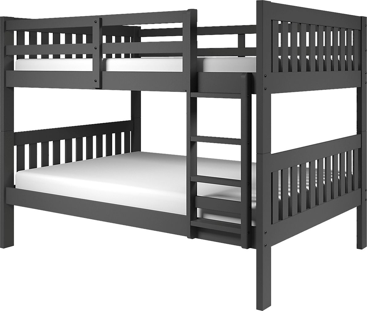 Kids Eleonara I Dark Gray Full/Full Bunk Bed
