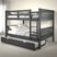 Kids Eleonara II Dark Gray Full/Full Bunk Bed with Trundle