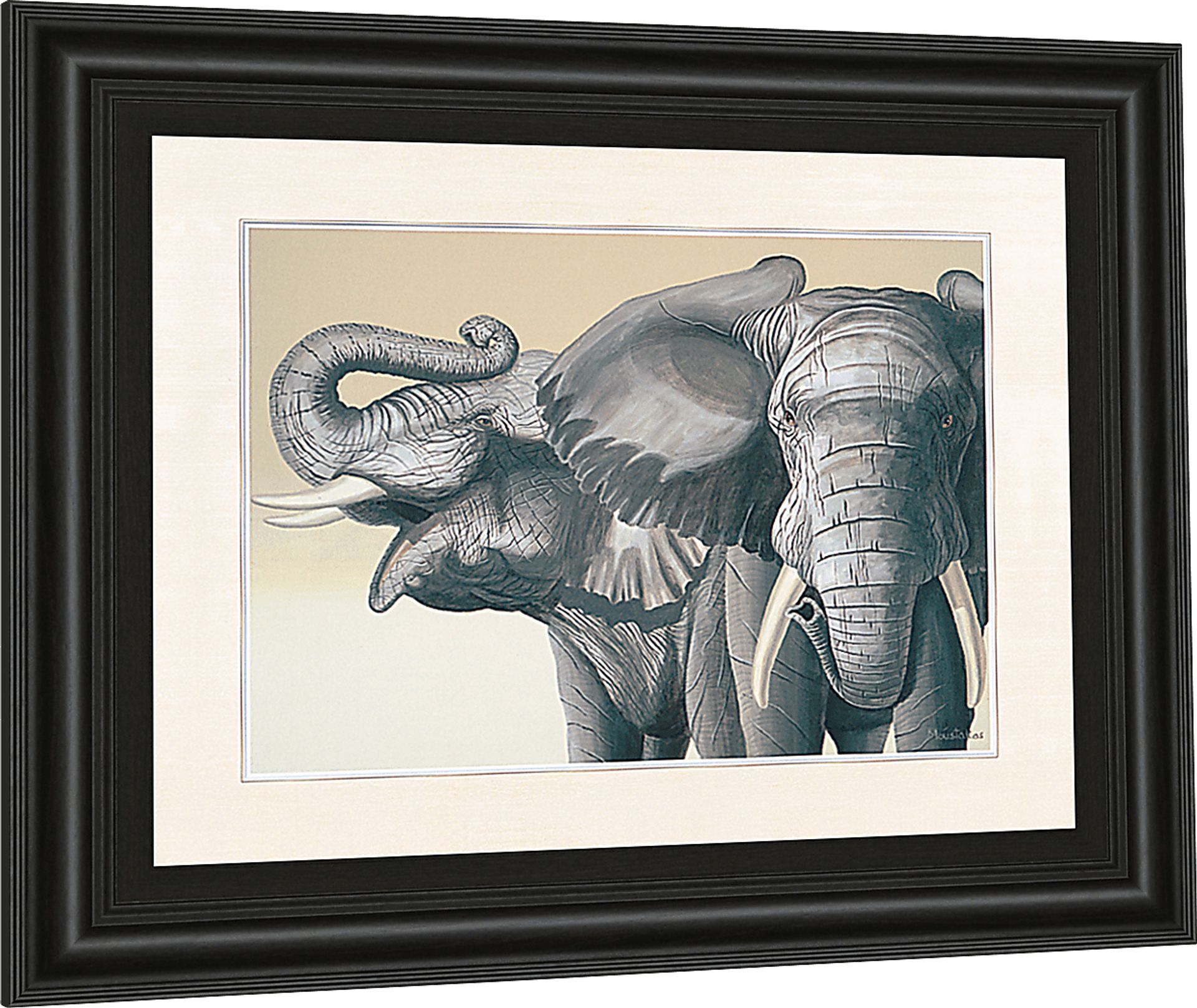 Kids Elephant Patrol Gray Artwork - Image 1