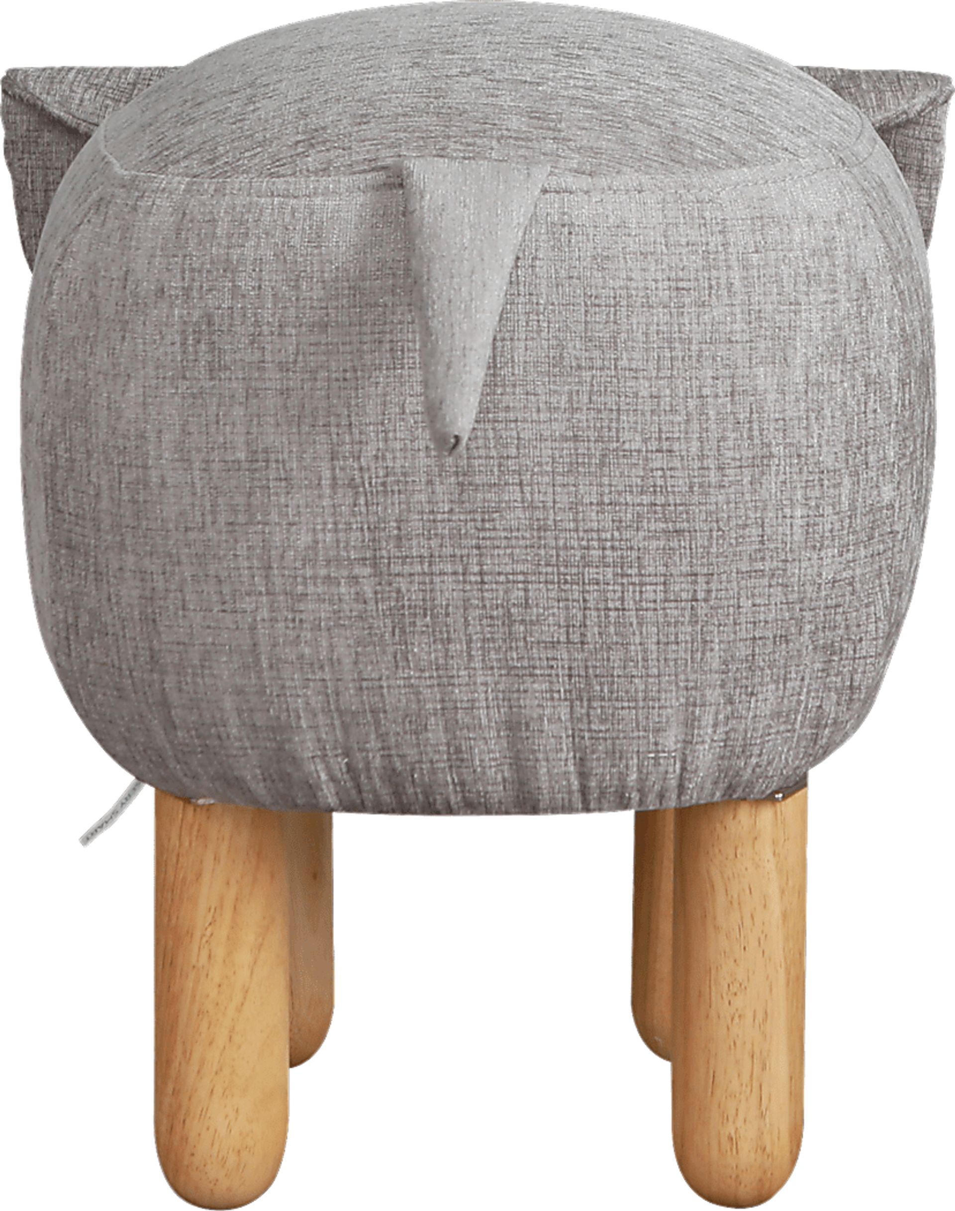 Kids Ellie the Elephant Gray Ottoman - Image 3