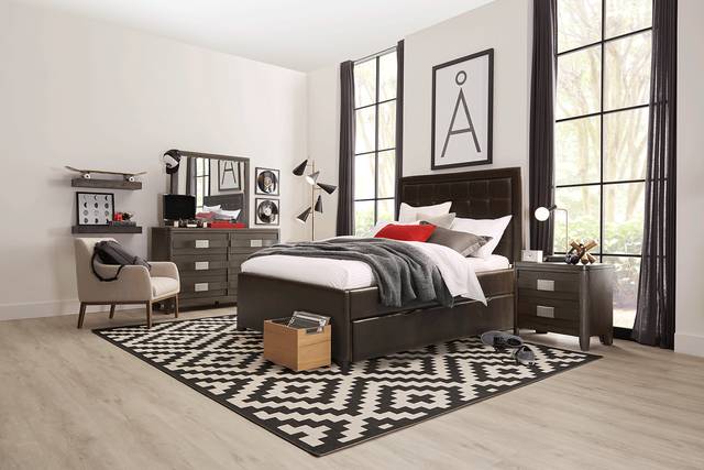 Kids Lugo Brown 3 Pc Full Upholstered Bed - Thumbnail - Image 2