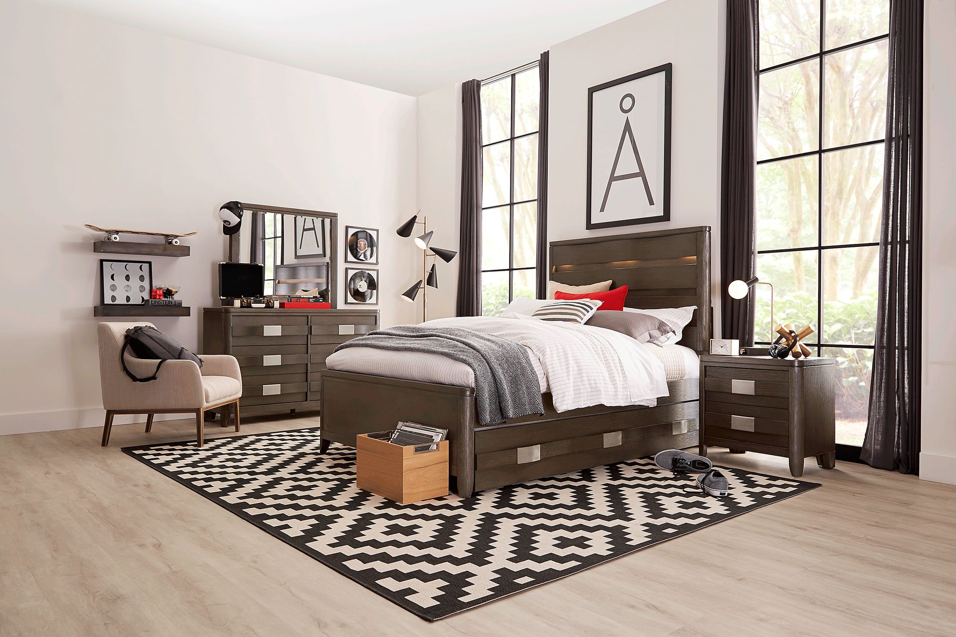 Kids Elliot Park Cinnamon 5 Pc Full Panel Bedroom - Image 1