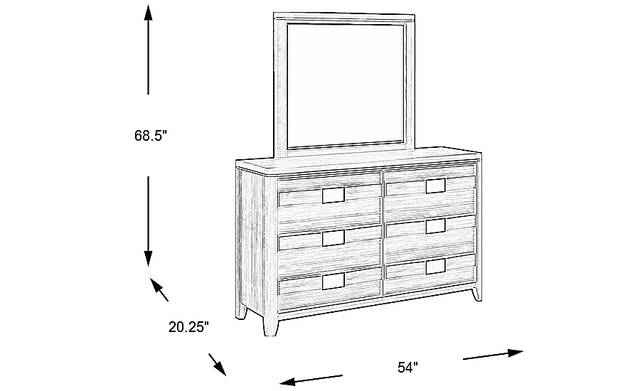 Dimension Image. Please refer to the Dimension Tab on this page for dimension details.