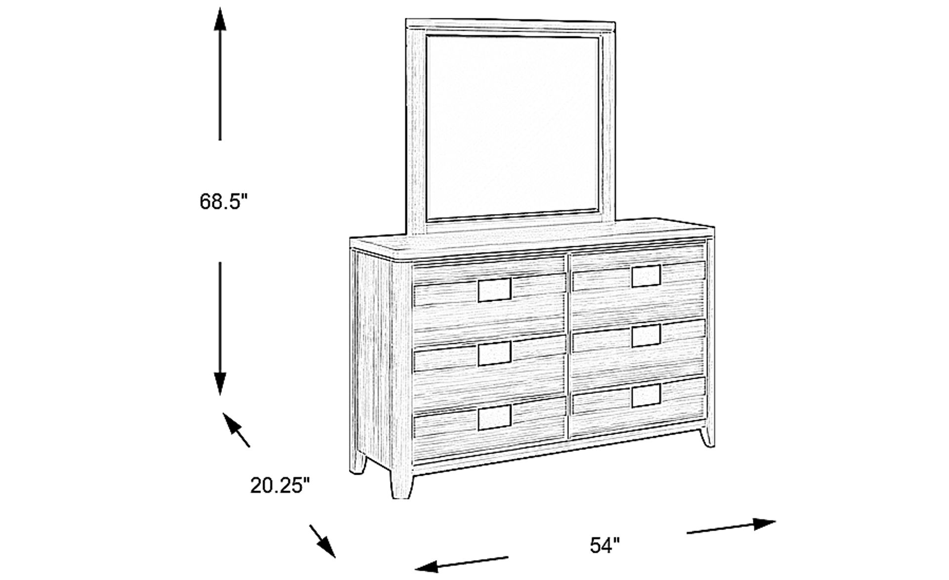 Dimension Image. Please refer to the Dimension Tab on this page for dimension details.