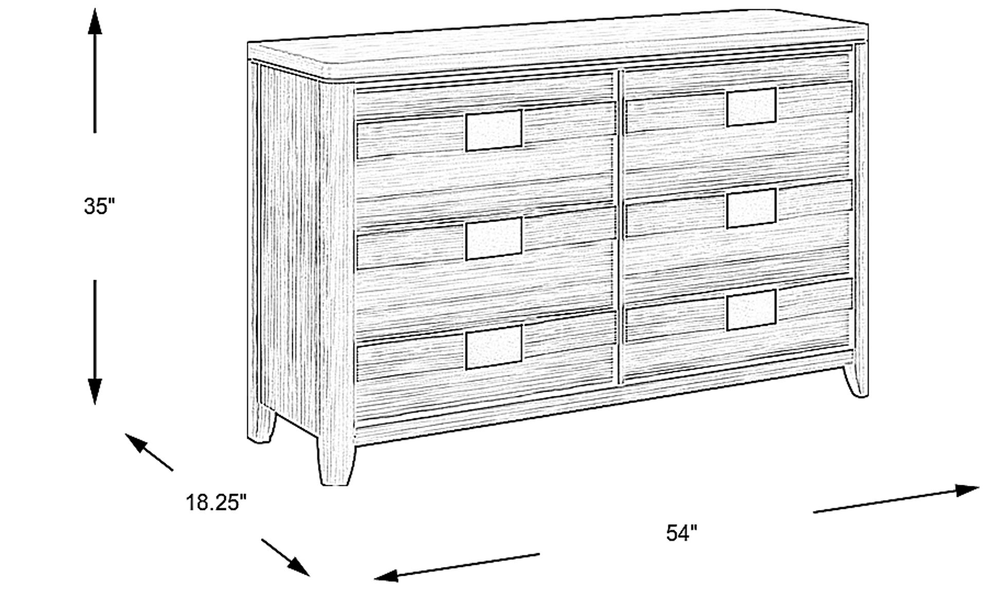 Dimension Image. Please refer to the Dimension Tab on this page for dimension details.