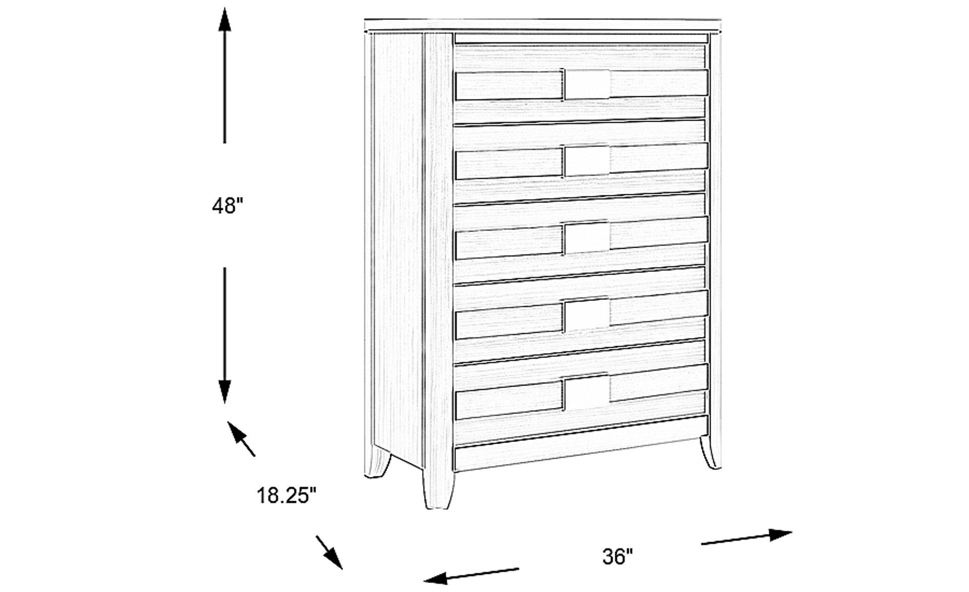 Dimension Image. Please refer to the Dimension Tab on this page for dimension details.