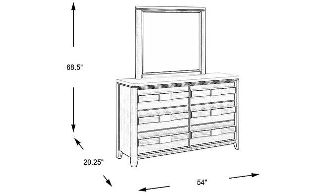 Dimension Image. Please refer to the Dimension Tab on this page for dimension details.