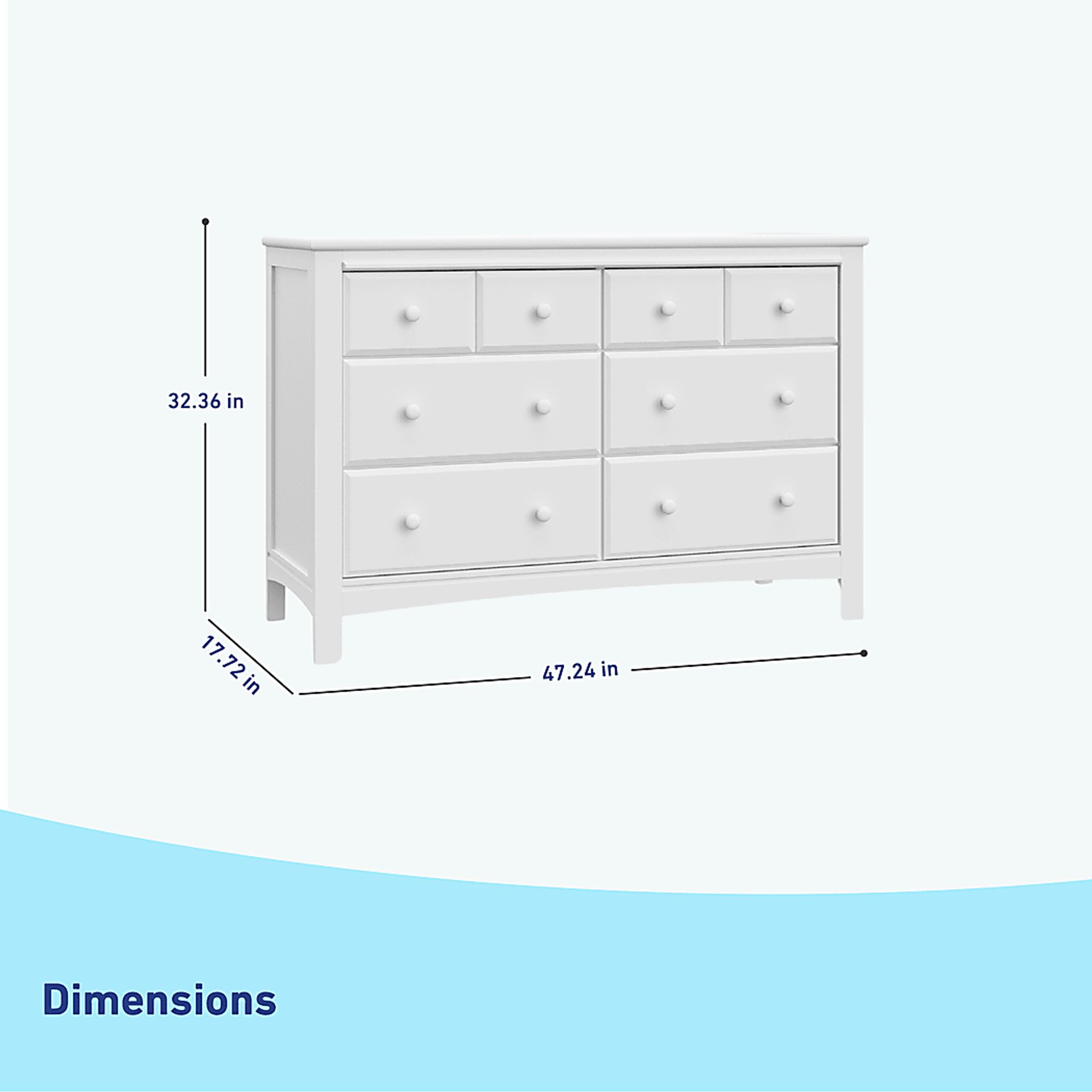 Kids Elun White Dresser - Image 5