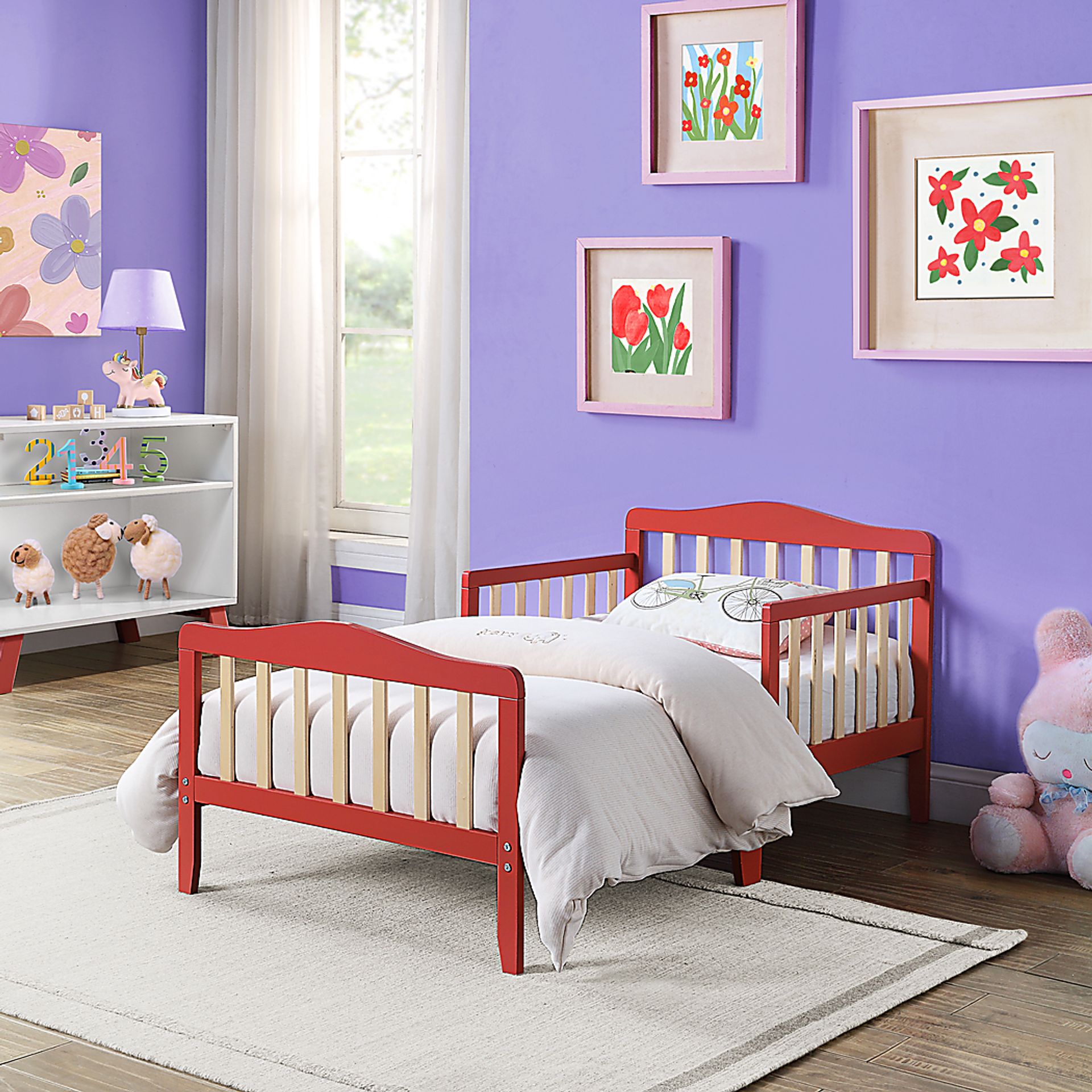 Kids Elvoro Red/Natural Toddler Bed - Image 2