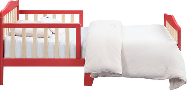 Kids Elvoro Red/Natural Toddler Bed - Thumbnail - Image 6