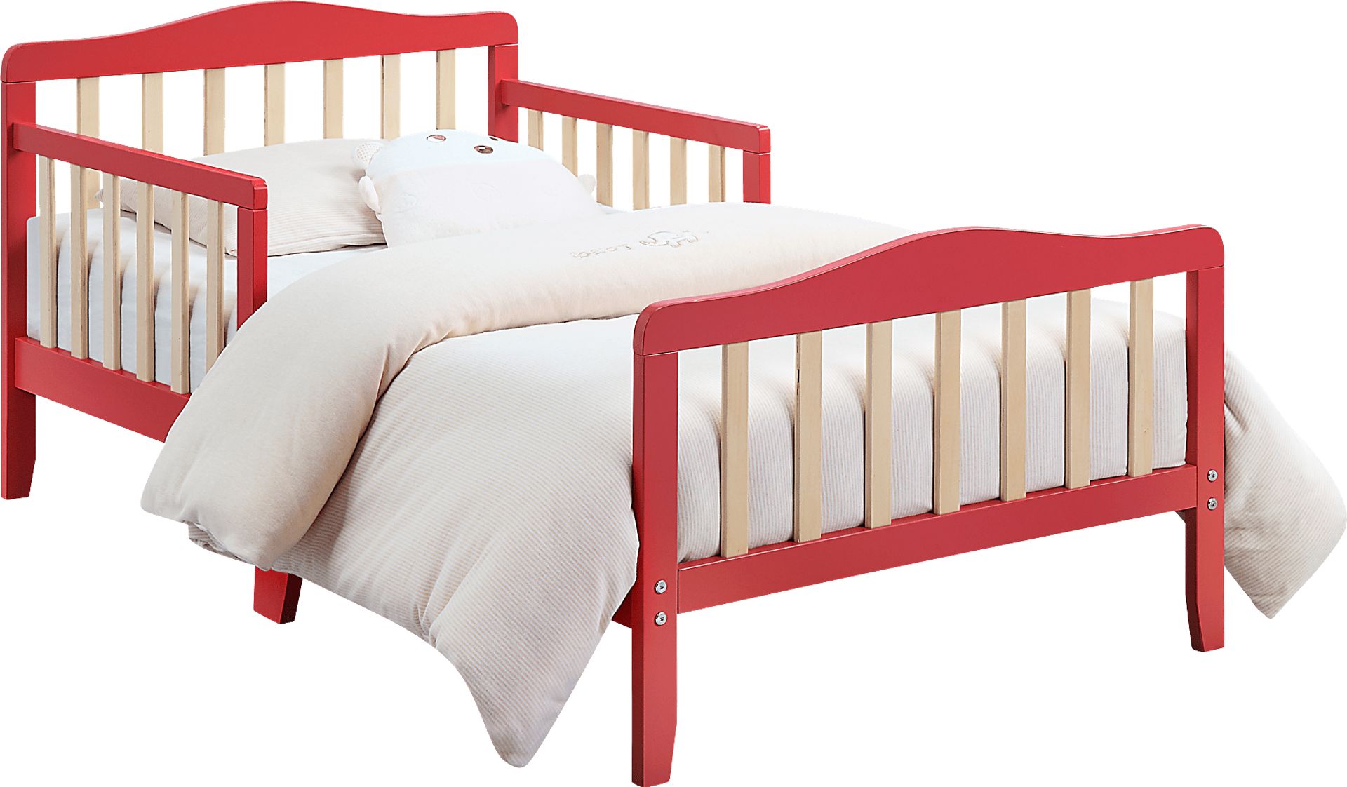 Kids Elvoro Red/Natural Toddler Bed - Image 1
