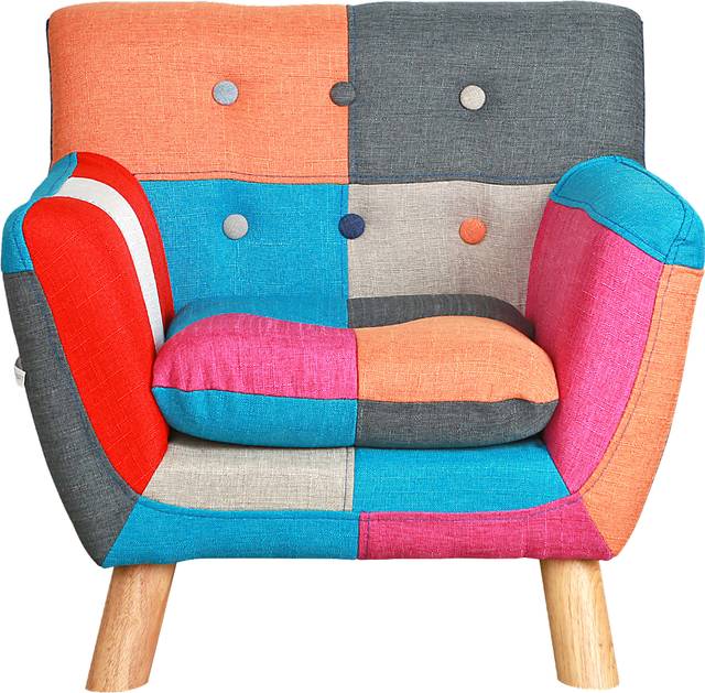 Kids Elvy Blue Accent Chair - Thumbnail - Image 2