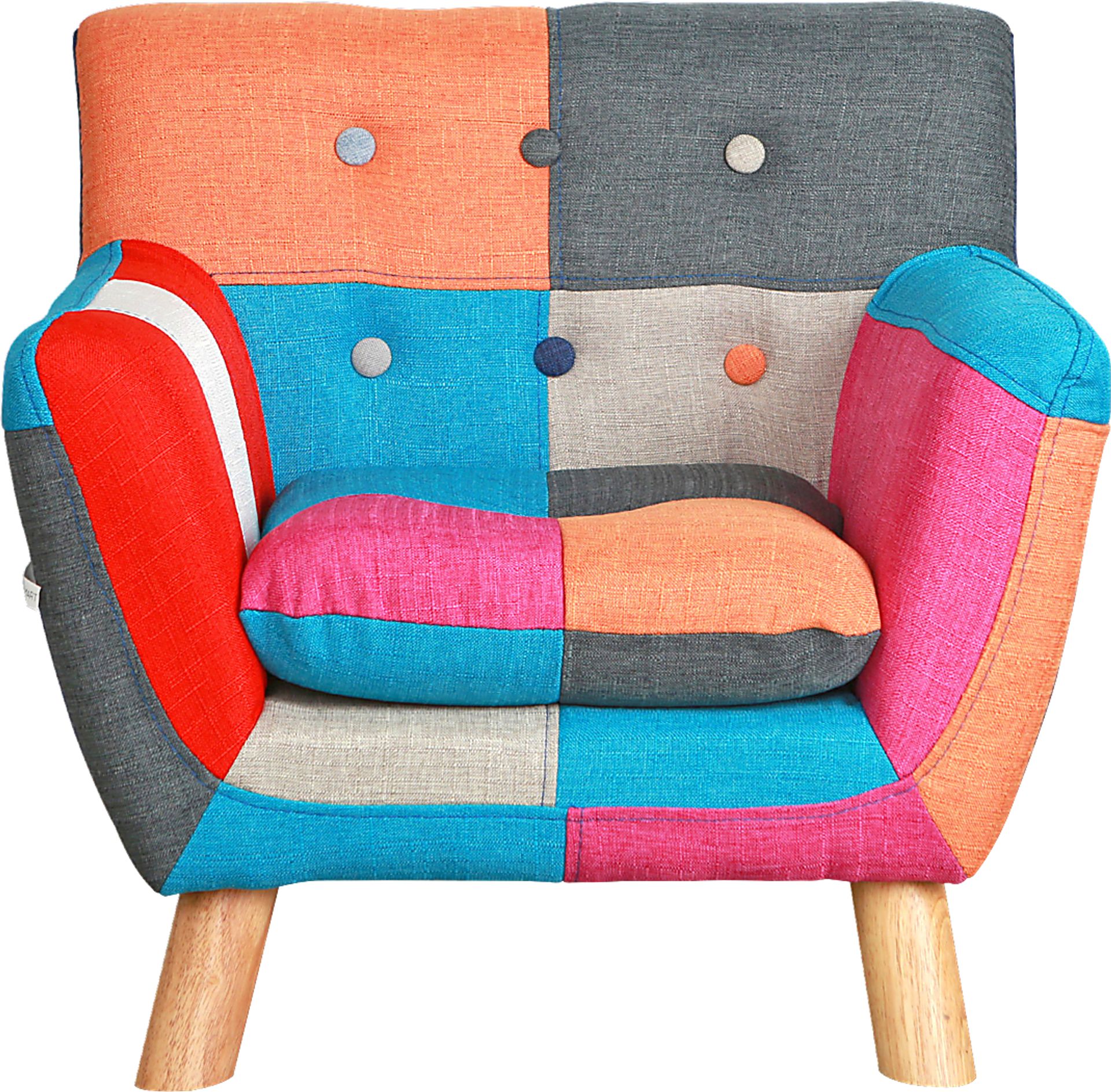 Kids Elvy Blue Accent Chair - Image 2