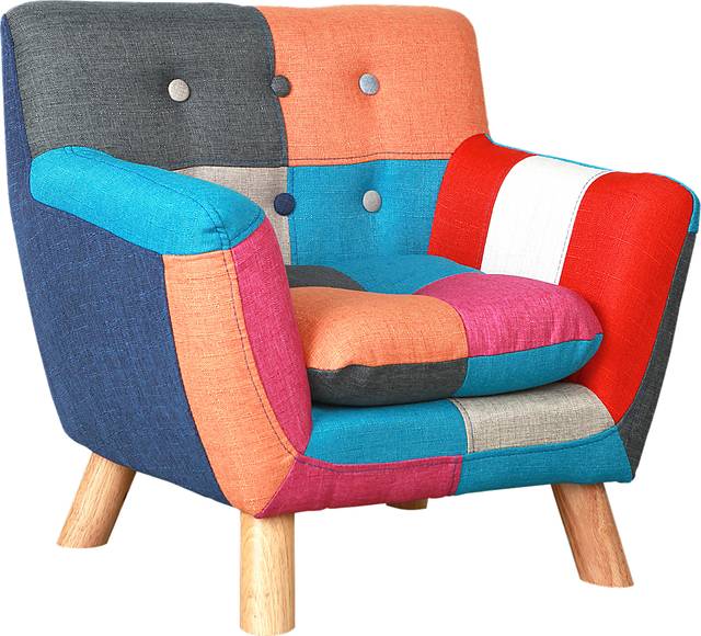 Kids Elvy Blue Accent Chair - Thumbnail - Image 1