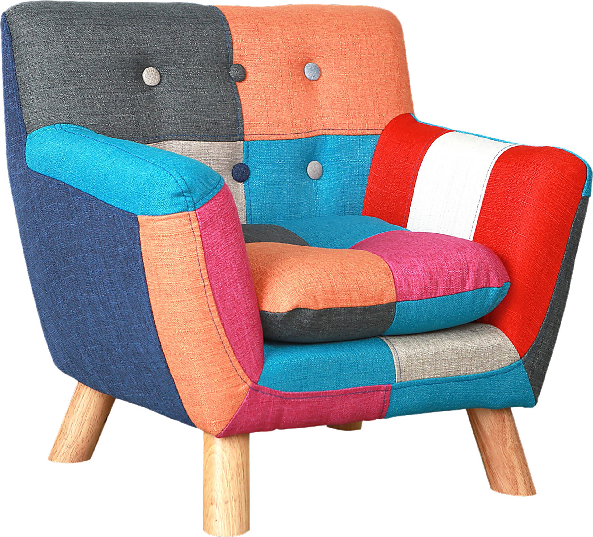 Kids Elvy Blue Accent Chair - Image 1