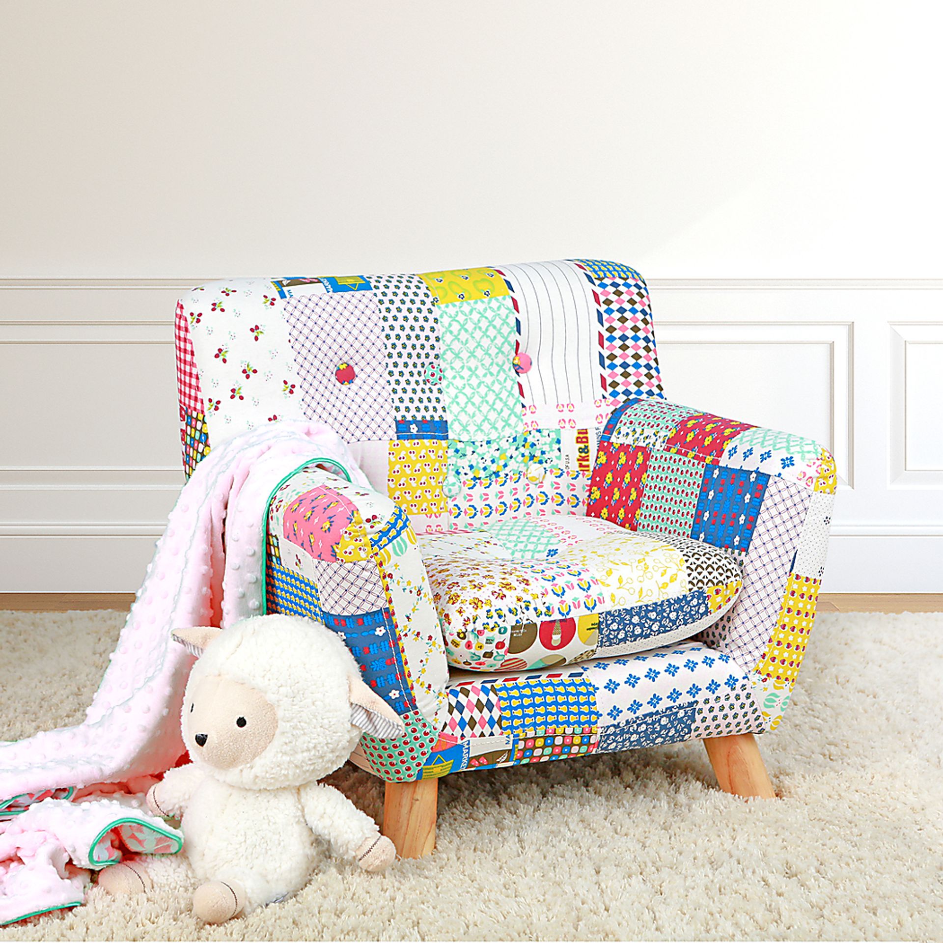 Kids Elvy White Accent Chair - Image 5