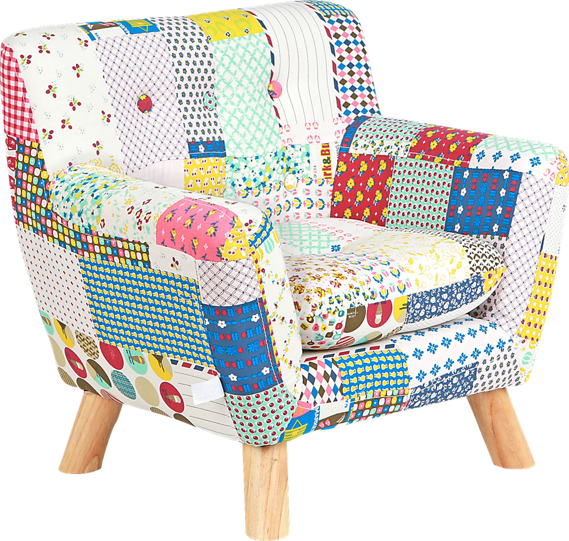 Kids Elvy White Accent Chair - Image 1