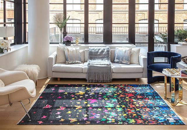 Kids Emgema Black/Multi 5'3 x 7' Rug - Thumbnail - Image 2