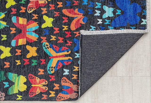 Kids Emgema Black/Multi 5'3 x 7' Rug - Thumbnail - Image 3