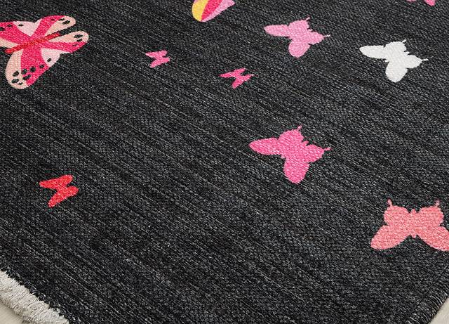 Kids Emgema Black/Multi 5'3 x 7' Rug - Thumbnail - Image 5