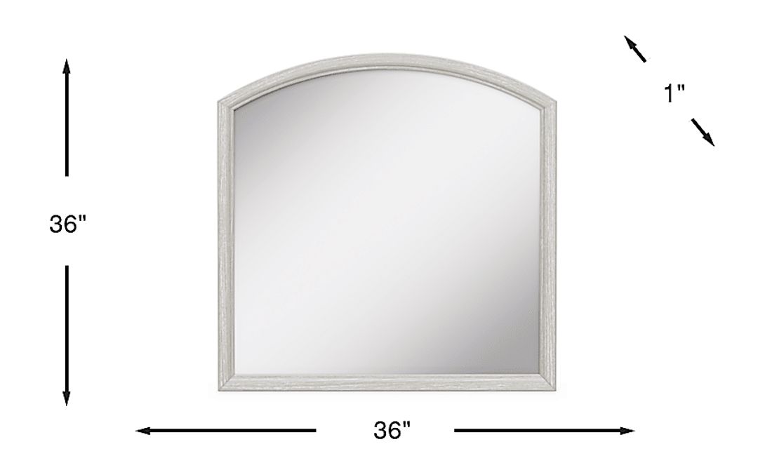 Kids Emilie Rose Wirebrush Gray Mirror