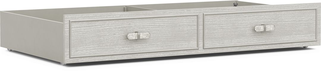 Kids Emilie Rose Wirebrush Gray Twin Storage Trundle