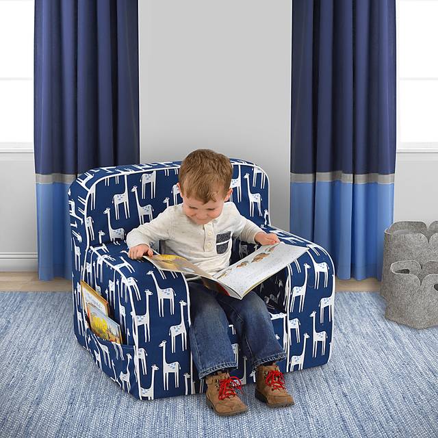 Emric Navy Toddler Chair with Storage Pockets - Thumbnail - Image 2