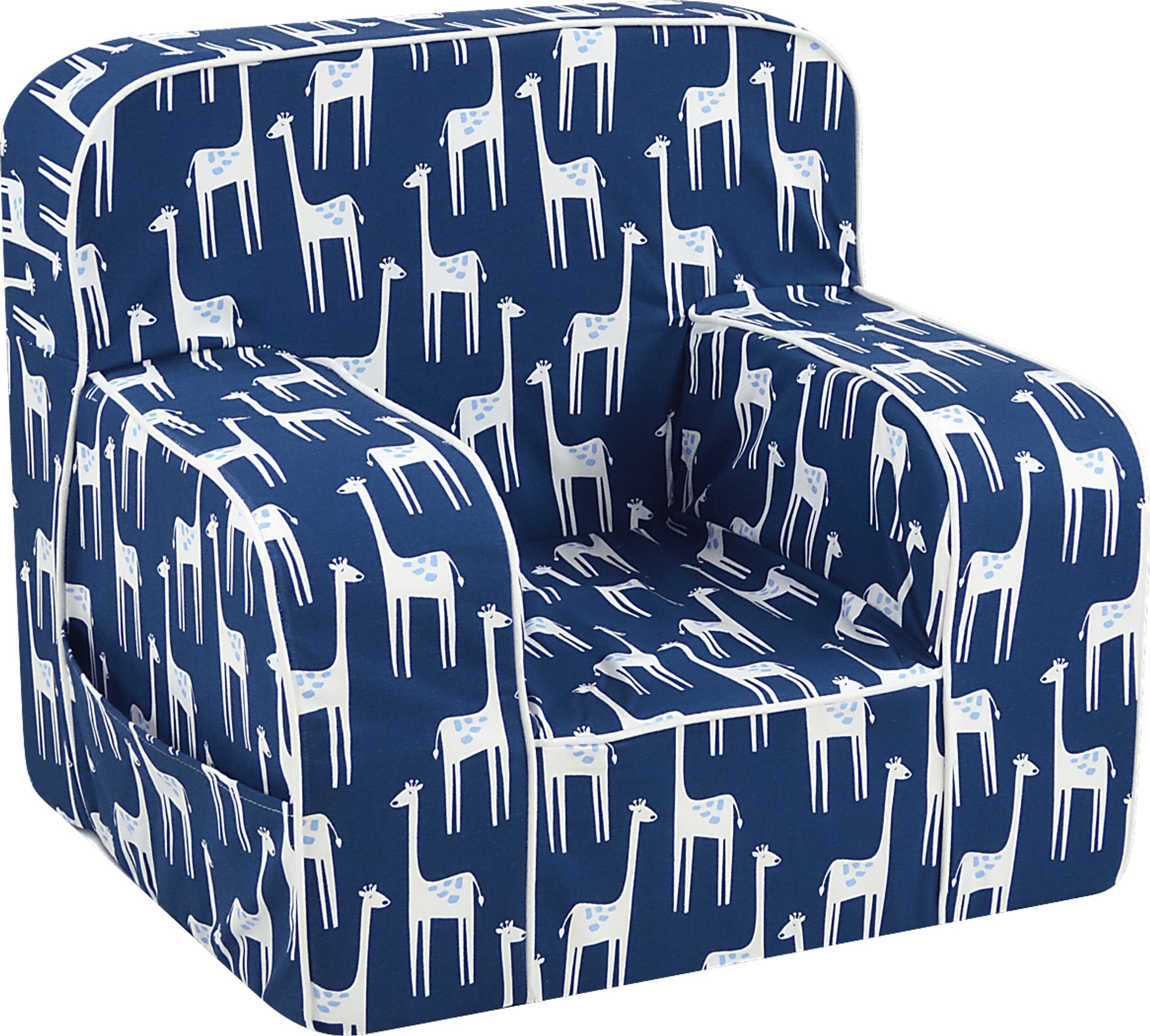 Emric Navy Toddler Chair with Storage Pockets - Image 1