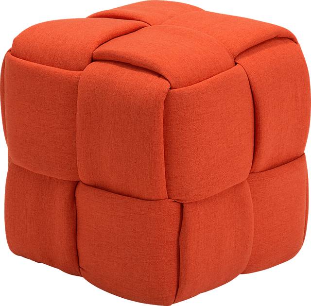 Kids Esher Orange Ottoman - Thumbnail - Image 1