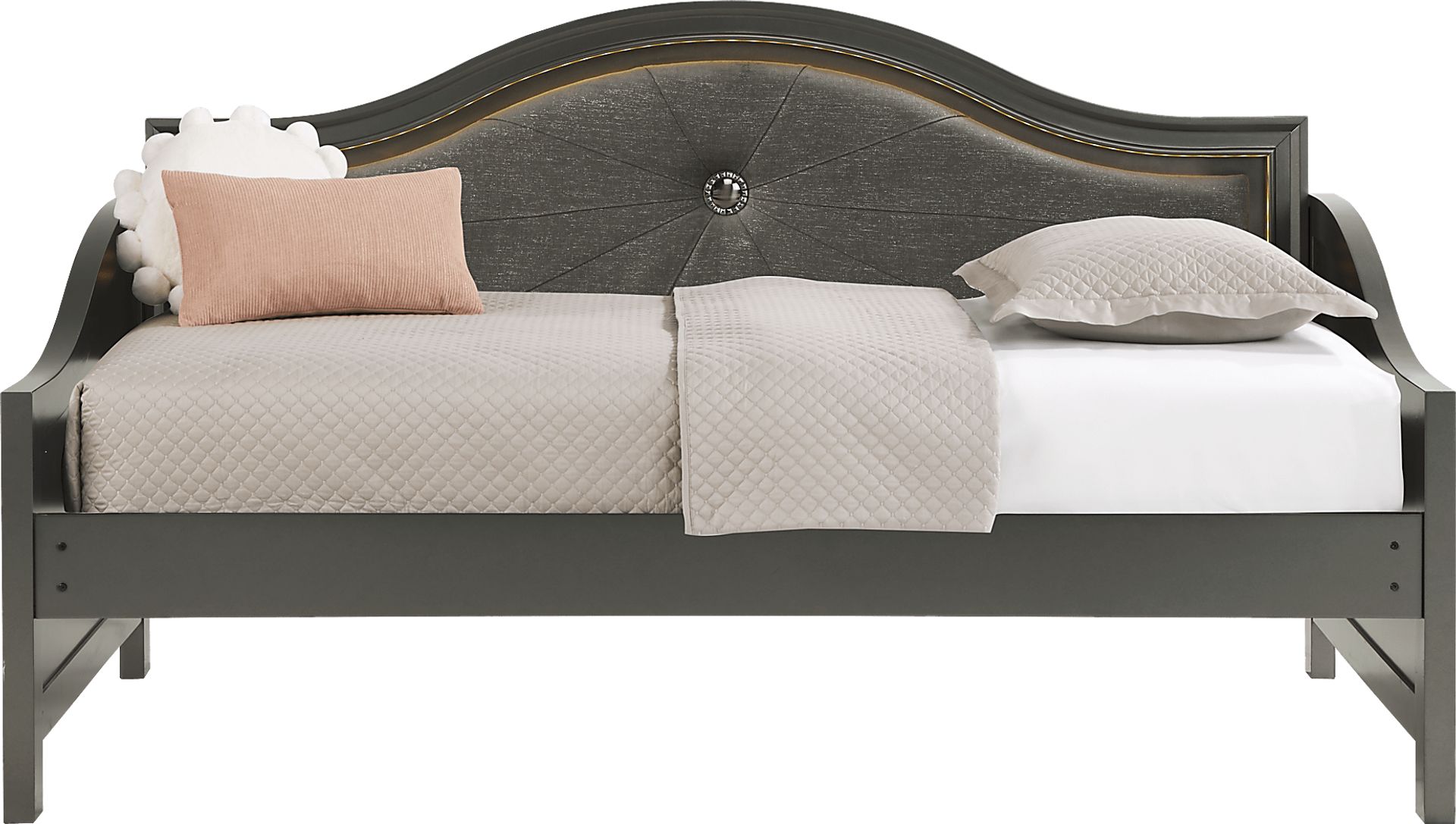 Kids Evangeline Charcoal Twin Daybed - Image 2