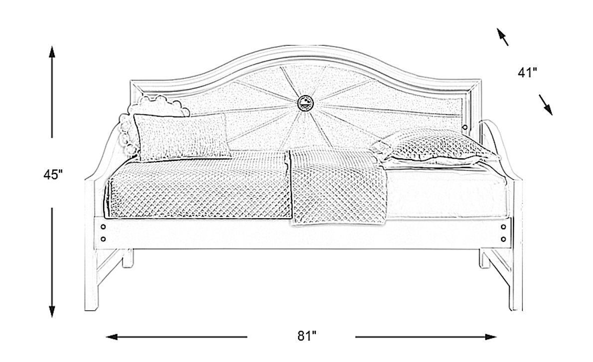 Kids Evangeline Charcoal Twin Daybed