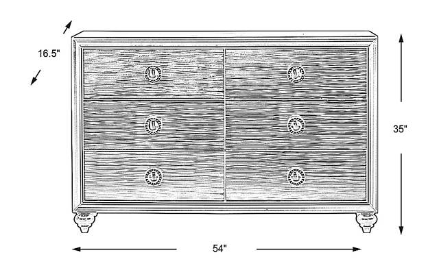 Dimension Image. Please refer to the Dimension Tab on this page for dimension details.