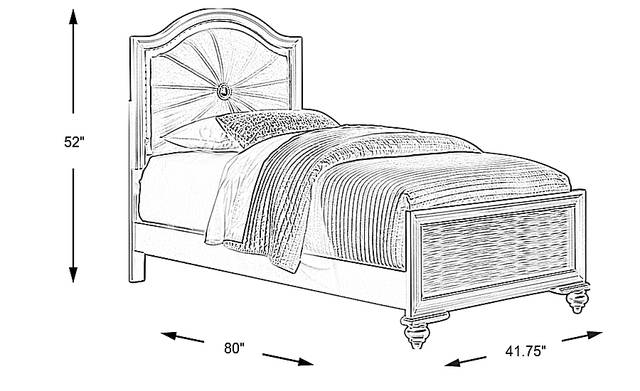 Dimension Image. Please refer to the Dimension Tab on this page for dimension details.