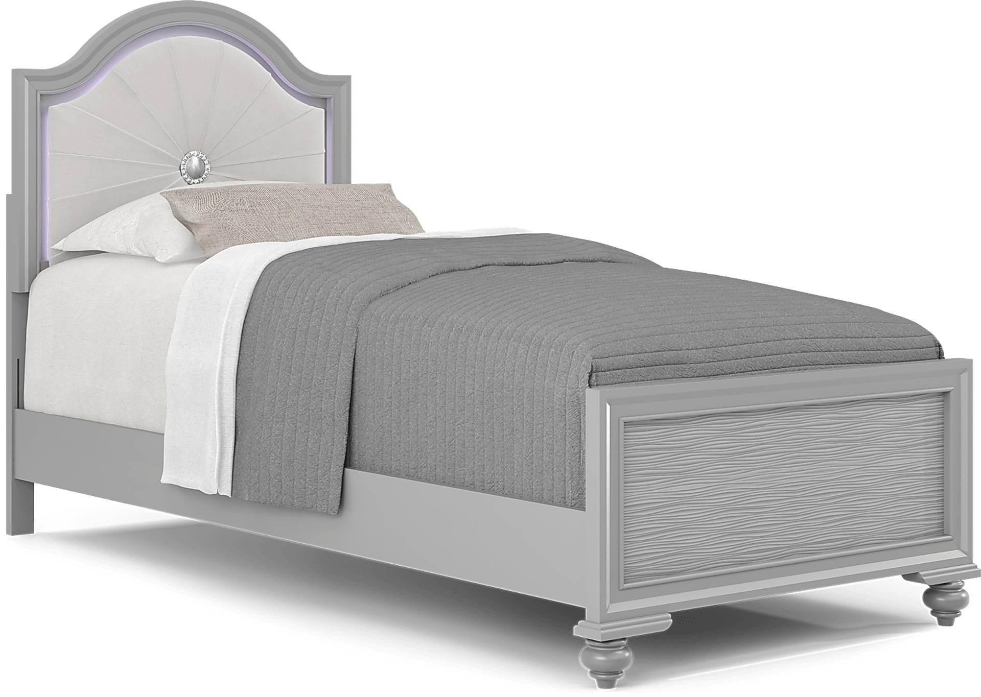 3 pc twin upholstered bed