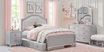 Kids Evangeline Silver 3 Pc Twin Lighted Upholstered Bed
