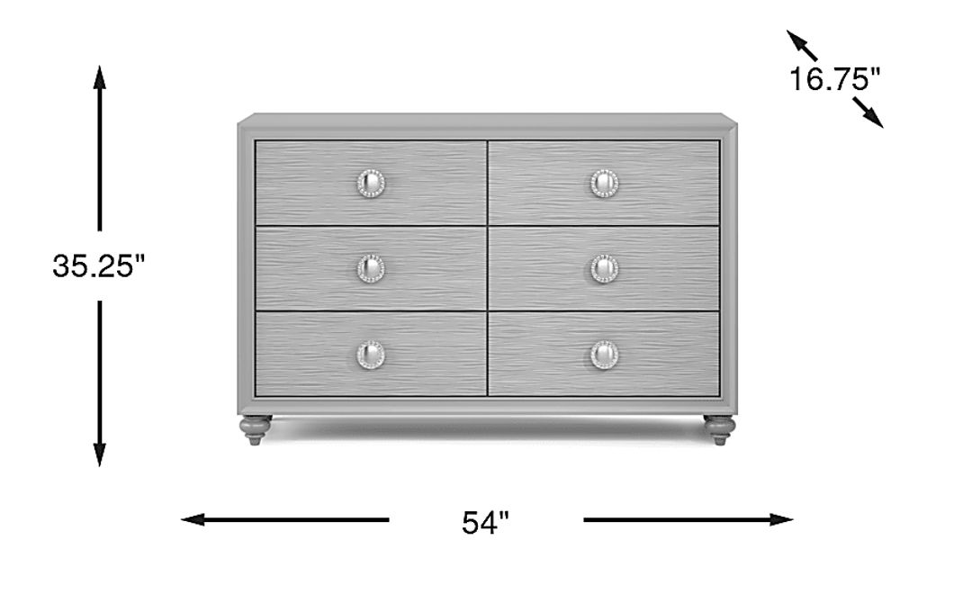 Kids Evangeline Silver Dresser